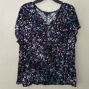 Lane Bryant Top Women’s Plus Size 22/24 3X Purple/Black/Blue